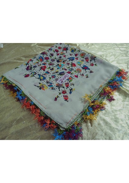 ve Reyhan El Emeği Iğne Oyası Yazma , Fular ,yemeni, Mevlit Örtüsü ,hediyelik 4 Kenarı Oyalı