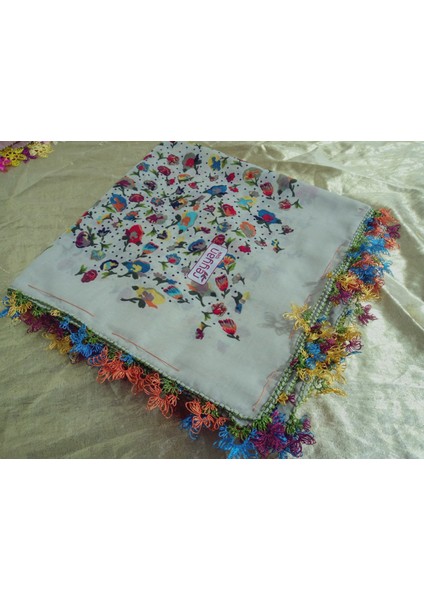 ve Reyhan El Emeği Iğne Oyası Yazma , Fular ,yemeni, Mevlit Örtüsü ,hediyelik 4 Kenarı Oyalı