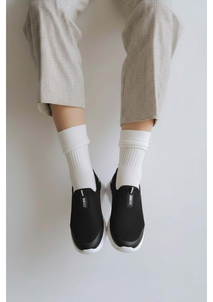 2231-BESTOF Anatomik Tabanlı Ultra Hafif Bağcıksız Unisex Yürüyüş Ayakkabısı - NKT02231-SIYAH-BEYAZ-40 fiyatları