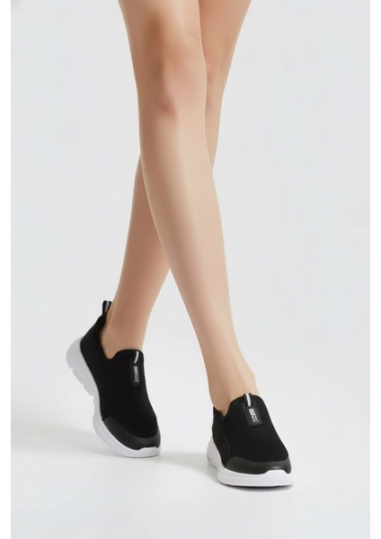 2231-BESTOF Anatomik Tabanlı Ultra Hafif Bağcıksız Unisex Yürüyüş Ayakkabısı - NKT02231-SIYAH-BEYAZ-40 modelleri