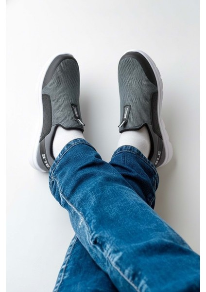 2231-BESTOF Anatomik Tabanlı Ultra Hafif Bağcıksız Unisex Yürüyüş Ayakkabısı - NKT02231-FÜME-37 indirimleri