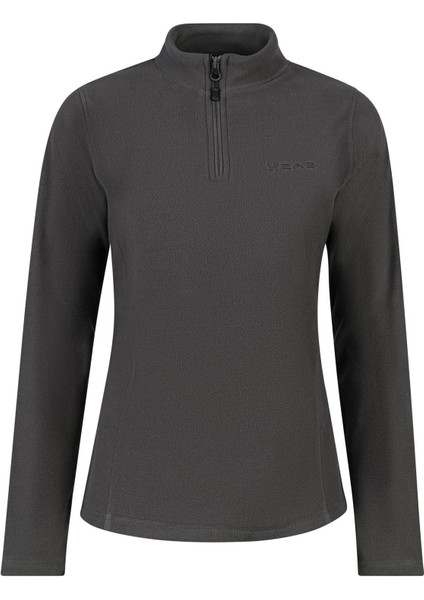 Camila Kadın Yarım Fermuarlı Ince Polar Sweatshirt Antrasit