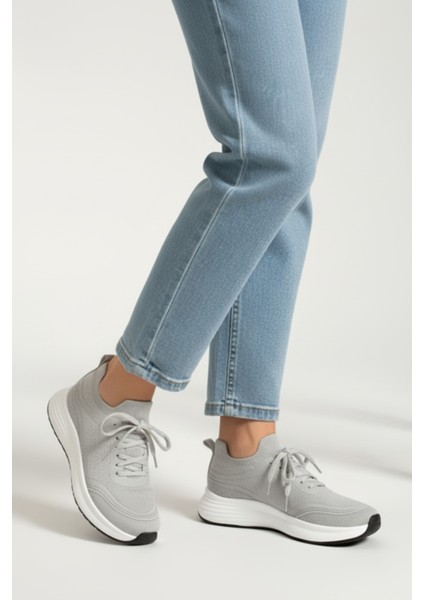 Gres Gri Nefes Alabilen Kadın Yürüyüş ve Koşu Ayakkabısı Günlük Ayakkabı
