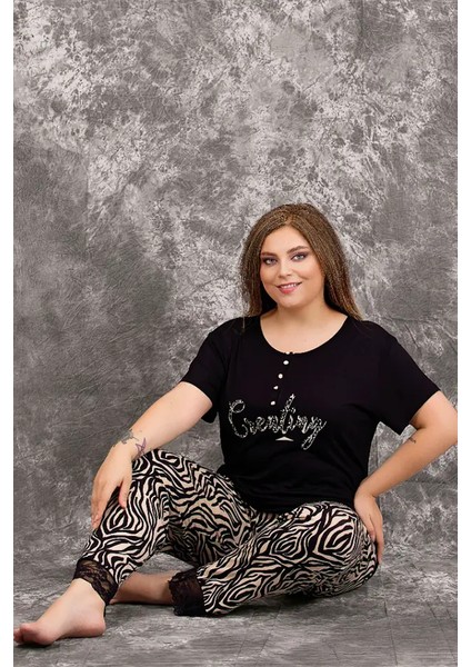 Lady Paçası Dantel Büyük Beden Bayan Pijama Takımı fiyatları