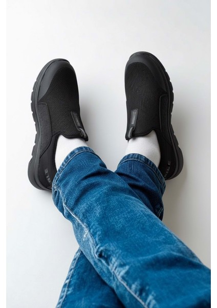 2231-BESTOF Anatomik Tabanlı Ultra Hafif Bağcıksız Unisex Yürüyüş Ayakkabısı - NKT02231-SIYAH-38 indirimleri