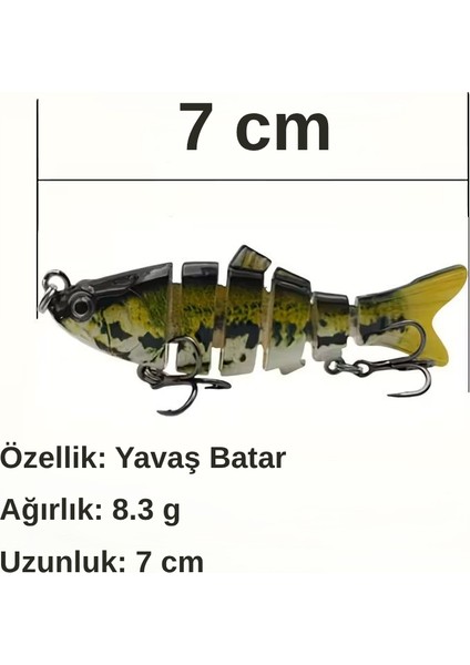 5 Adet Çok Eklemli Suda Hareket Eden Suni Balık Yemi (7 Cm, 8.3 Gr) fiyatları
