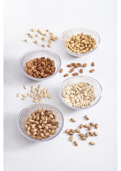 Akrilik Barok Şeffaf Oval 4'lü Küçük Kase Seti & Çerezlik & Sunumluk & Ikramlık (Cam Değildir) indirimleri