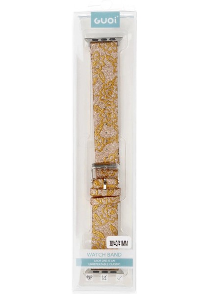 Apple Watch 38MM Creeper Desenli Kordon - Gold fırsatları