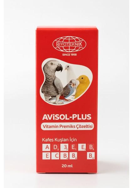 Avisol Plus Kuşlar Için Multivitamin 20 cc fiyatları