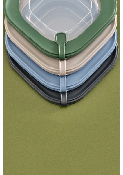 Micro Line Kare Saklama Kabı (600, 1100, 1800 Ml) (Üçlü Set) indirimleri