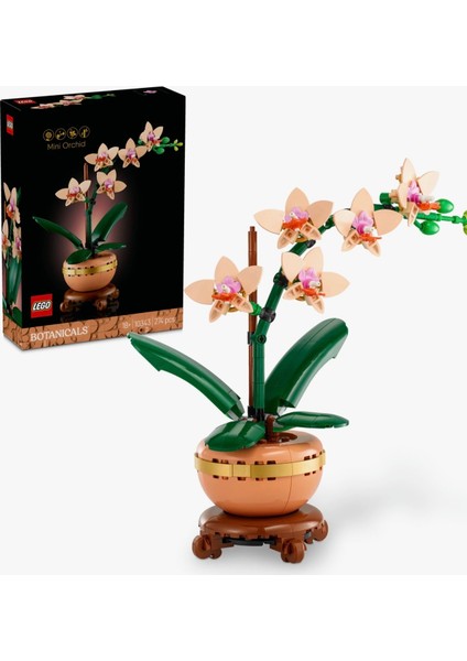 ® Botanicals Mini Orkide 10343 - Yetişkinler Için Model Yapım Seti (274 Parça)