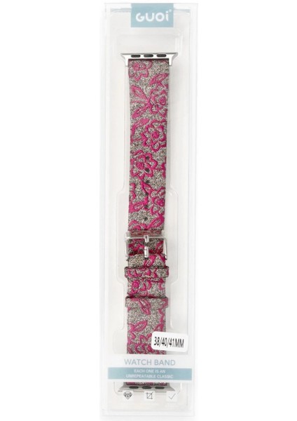 Apple Watch 38MM Creeper Desenli Kordon - Pembe fırsatları