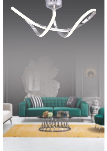 3 Işıklı Kumandalı LED Plafonyer Avize Dimmerli