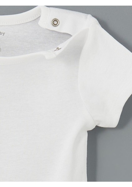 Hilfa Yeni Sezon Organik Kumaş Kız Bebek Çıtçıtlı Bodysuit 2'li