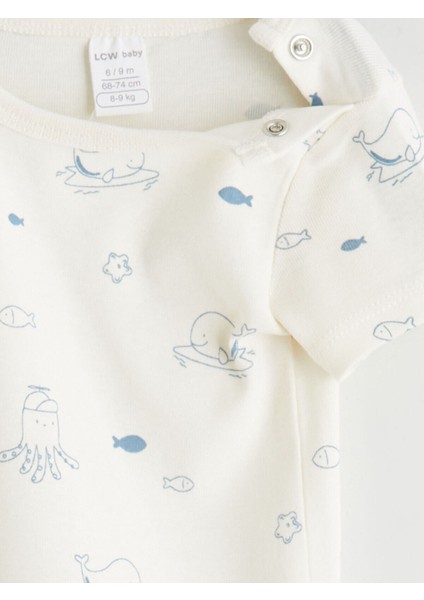 Yeni Sezon Kısa Kollu Erkek Bebek Çıtçıtlı Body 2'li