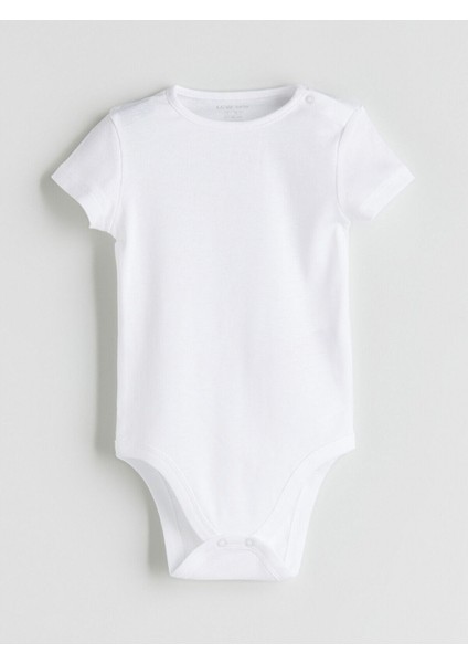 Yeni Sezon Bisiklet Yaka Basic Erkek Bebek Çıtçıtlı Bodysuit 2'li fırsatları