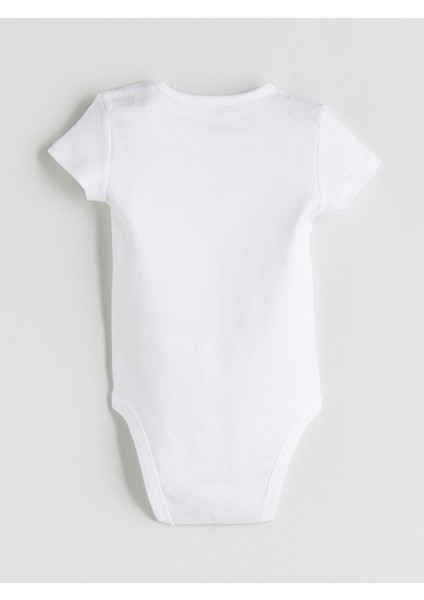 Yeni Sezon Bisiklet Yaka Basic Erkek Bebek Çıtçıtlı Bodysuit 2'li indirimleri