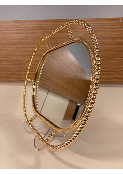 Tepsi Oval Aynalı Pirinç Döküm Altın 37X25 cm fiyatları