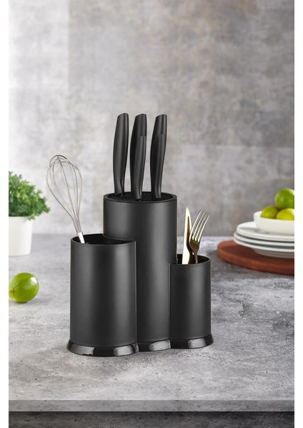 Tezgah Üstü Siyah Kaşıklık & Bıçaklık & Kepçelik & Organizer fiyatları