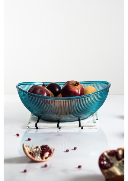 Akrilik Barok Aquamarin Büyük Oval Meyve & Salata Kasesi & Karıştırma Kabı / 3,3 Lt (Cam Değildir) fırsatları