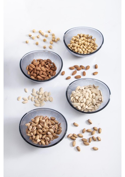 Akrilik Barok Lacivert Oval 4'lü Küçük Kase Seti & Çerezlik & Sunumluk & Ikramlık (Cam Değildir) indirimleri