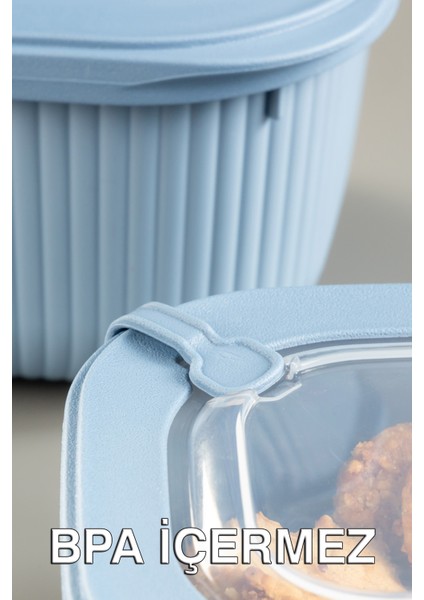 Micro Line Kare Saklama Kabı (600, 1100, 1800 Ml) (Üçlü Set) fiyatları