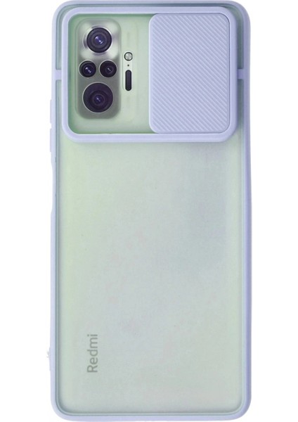 Ieg Xiaomi Redmi Note 10 Pro Kılıf Palm Buzlu Kamera Sürgülü Silikon - Lila