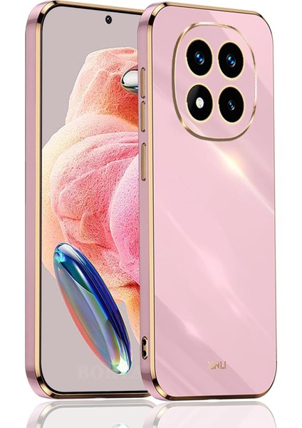 Xiaomi Redmi Note 14 Pro 4g Kılıf Kamera Korumalı Parlak Gold Kenarlı Altın Işlemeli Şeritli Yumuşak Silikon Bark Kapak fırsatları