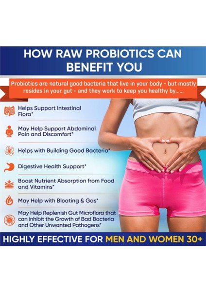 Organic Raw Probiotics 100 Billion Cfu, Dr Formulated For Women And Men, Complete Adult Supplement With Prebiotics And Digestive Enzymes; 30 Capsules.abd Menşei. fırsatları