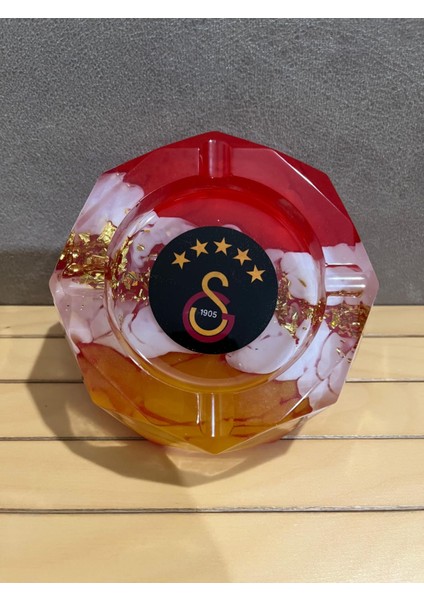 Gs El Yapımı Epoksi Küllük – Dekoratif Taraftar Ürünü, Ev Aksesuar