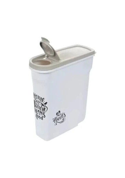 Trendy Story Pet Wisdom Plastik Kedi ve Köpek Mama Saklama Kabı 26.1X10.4X30.2 cm 5 Lt