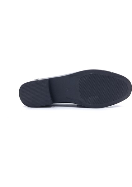 T6090 Siyah Rugan Kadın Loafer Ayakkabı
