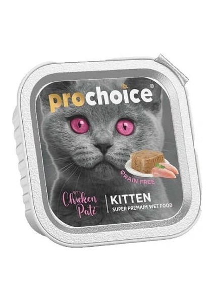 Prochoice Kitten Pate Tavuklu Alu Tray Yavru Kedi Konservesi 100 gr