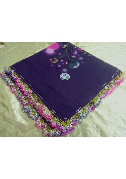 ve Reyhan El Emeği Iğne Oyası Yazma , Fular ,yemeni, Mevlit Örtüsü ,hediyelik 4 Kenarı Oyalı