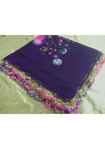 ve Reyhan El Emeği Iğne Oyası Yazma , Fular ,yemeni, Mevlit Örtüsü ,hediyelik 4 Kenarı Oyalı