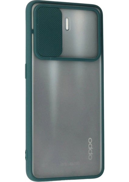 Ieg Oppo Reno 5 Lite Kılıf Palm Buzlu Kamera Sürgülü Silikon - Yeşil modelleri