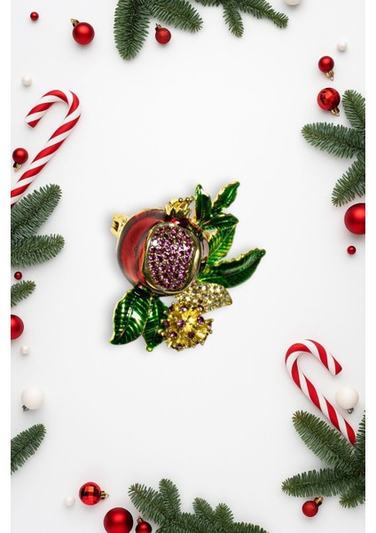 Yılbaşı Temalı Çelik Broş