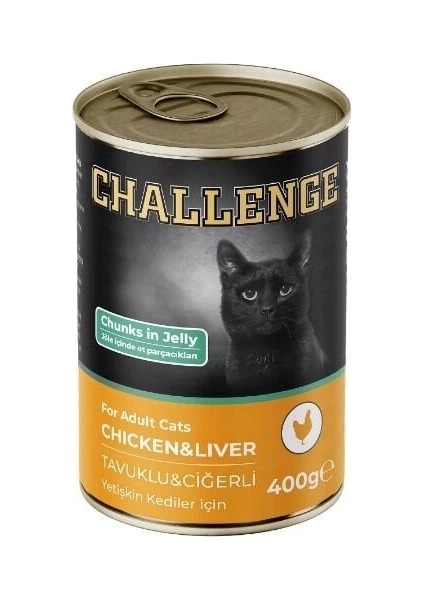 Tavuklu Ciğerli Yetişkin Konserve Kedi Maması 400 gr