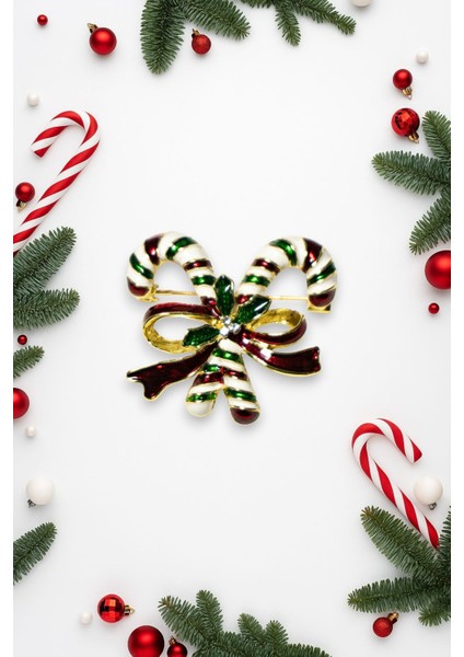 Yılbaşı Temalı Çelik Broş