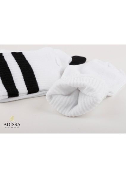 6'lı Mega Kolej Çorap Seti: Yıkanmış Kokulu, Siyah-Beyaz Temel, Çizgili Retro Tenis Çorabı modelleri