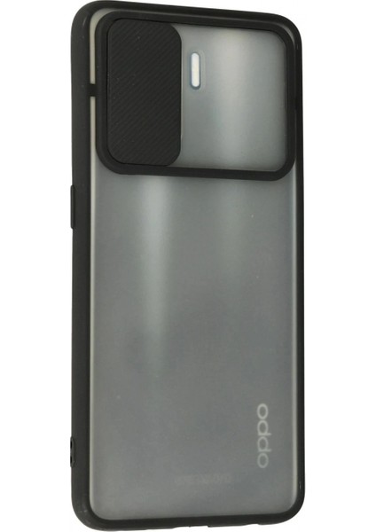 Ieg Oppo Reno 5 Lite Kılıf Palm Buzlu Kamera Sürgülü Silikon - Siyah modelleri