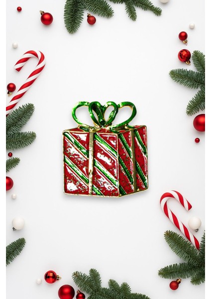 Yılbaşı Temalı Çelik Broş