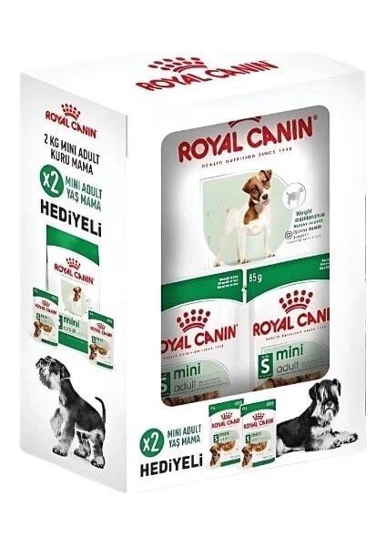 Mini Adult Küçük Irk Yetişkin Köpek Maması 2 Kg+2 Konserve Hediyeli