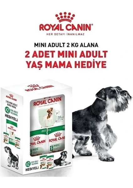 Mini Adult Küçük Irk Yetişkin Köpek Maması 2 Kg+2 Konserve Hediyeli fiyatları