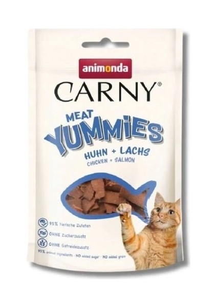 Carny Meat Tavuk Etli ve Somonlu Yetişkin Kedi Ödül Maması 1 Adet 50 gr
