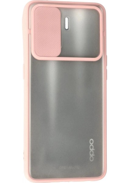 Ieg Oppo Reno 5 Lite Kılıf Palm Buzlu Kamera Sürgülü Silikon - Pembe modelleri