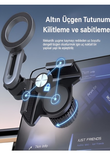 360° Döner Manyetik Telefon Tutucu – Esnek Alüminyum Kol, Araç Içi Ayarlanabilir Stand fiyatları