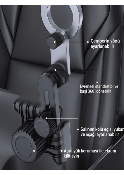360° Döner Manyetik Telefon Tutucu – Esnek Alüminyum Kol, Araç Içi Ayarlanabilir Stand fırsatları
