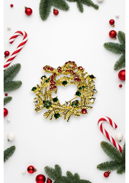 Yılbaşı Temalı Çelik Broş