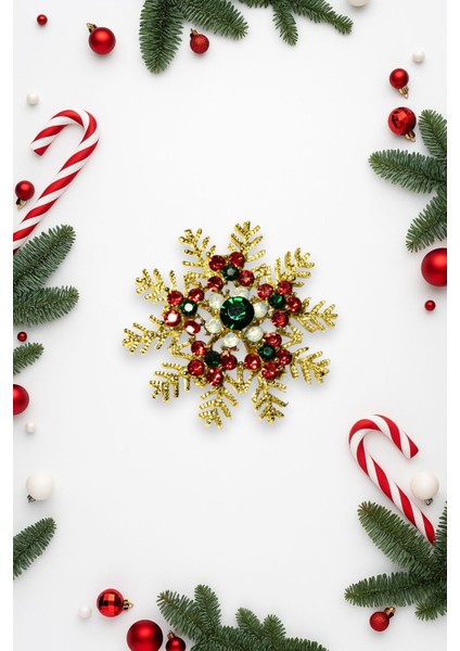 Yılbaşı Temalı Çelik Broş